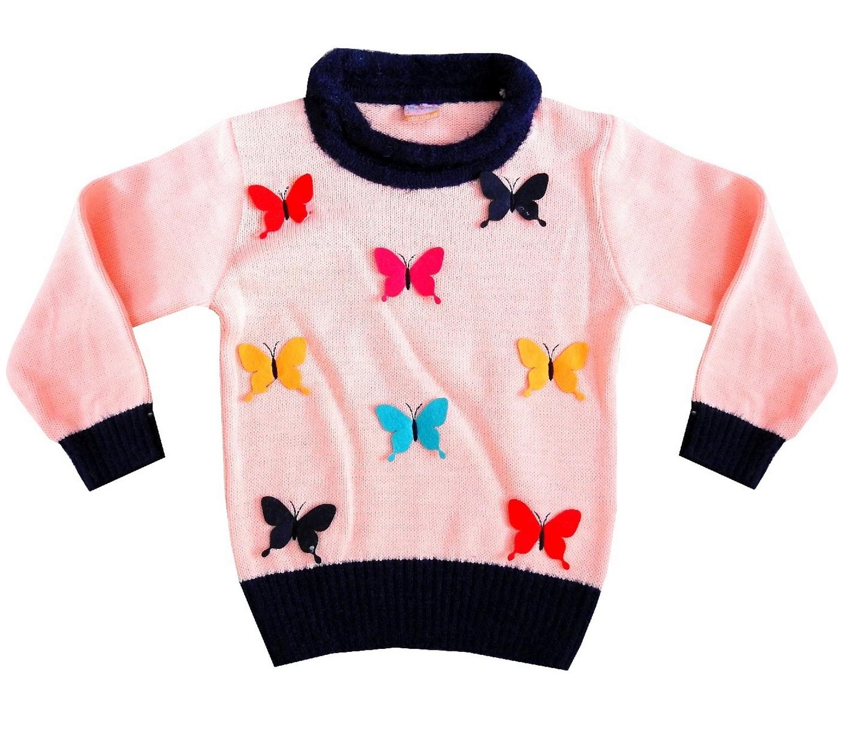 1217 Kız Kazak Kelebek Nakışlı 4-6-8-10 Yaş