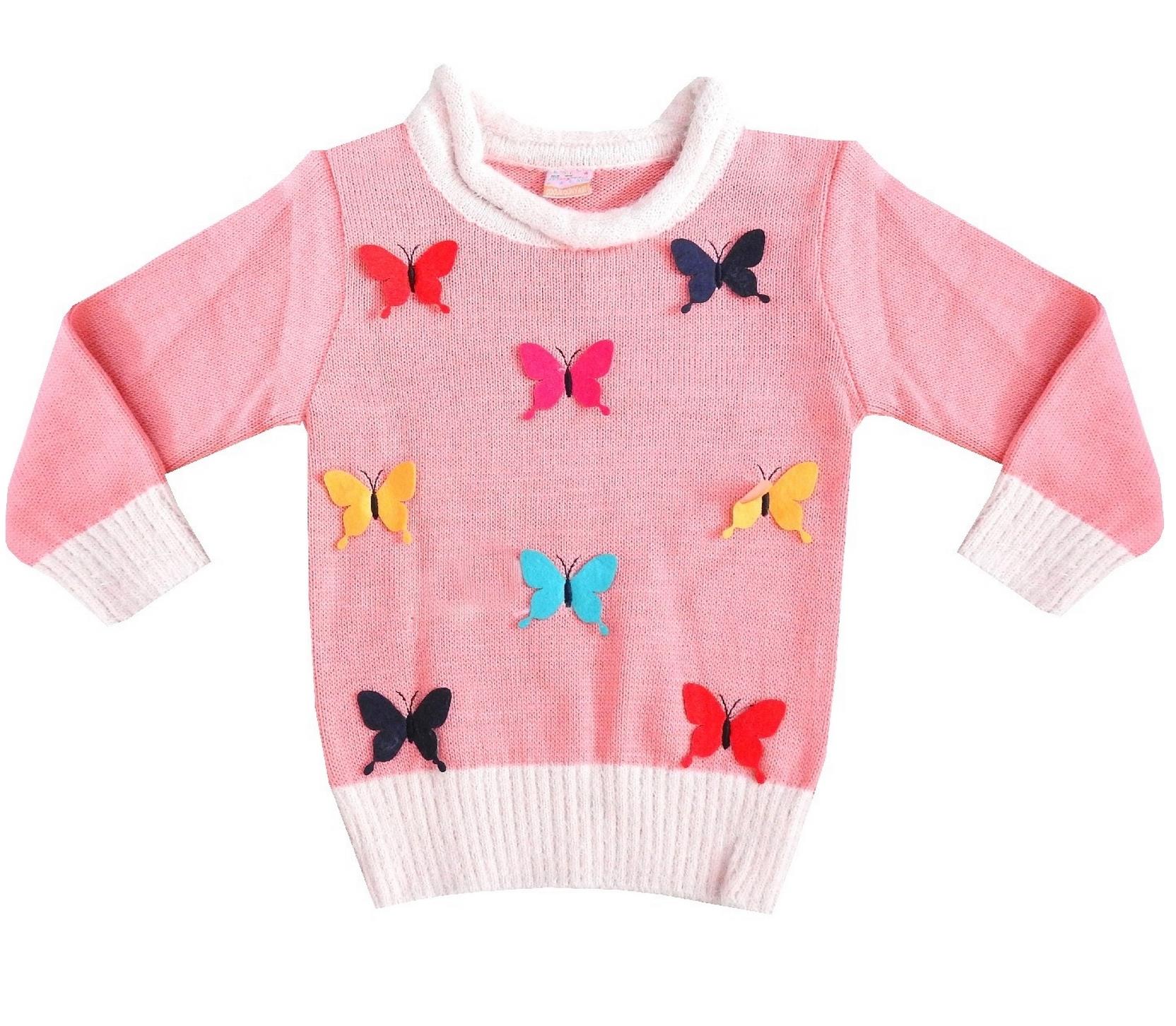 1217 Kız Kazak Kelebek Nakışlı 4-6-8-10 Yaş