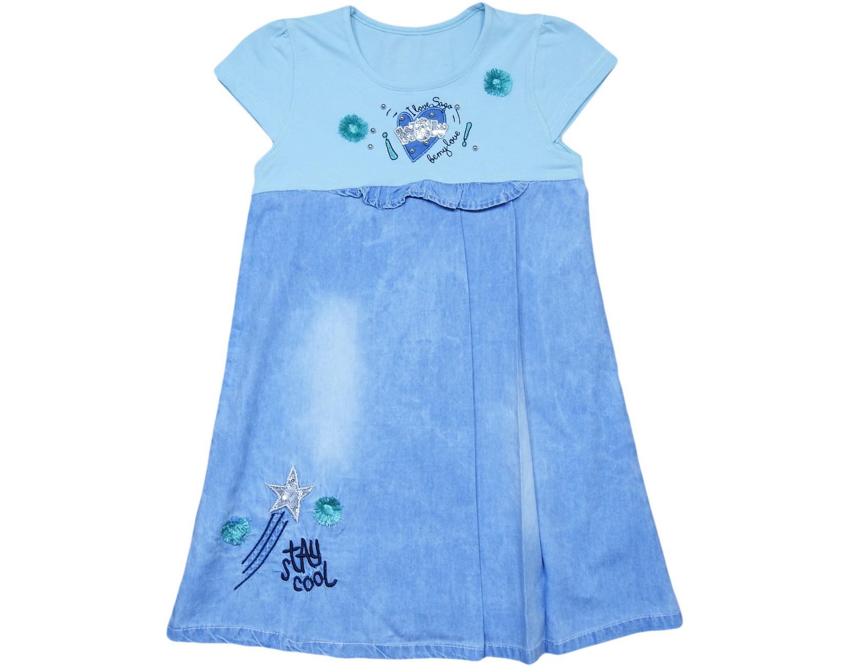 1219 toptan kız çocuk elbise wow nakış penyeli 3-4-5-6 yaş