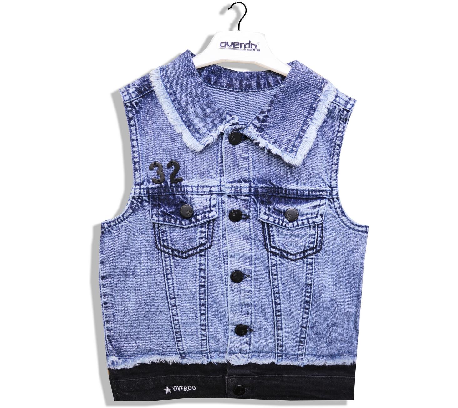 6315 оптом детские летние джинсовые жилеты для девочек на 6-7-8-9 лет