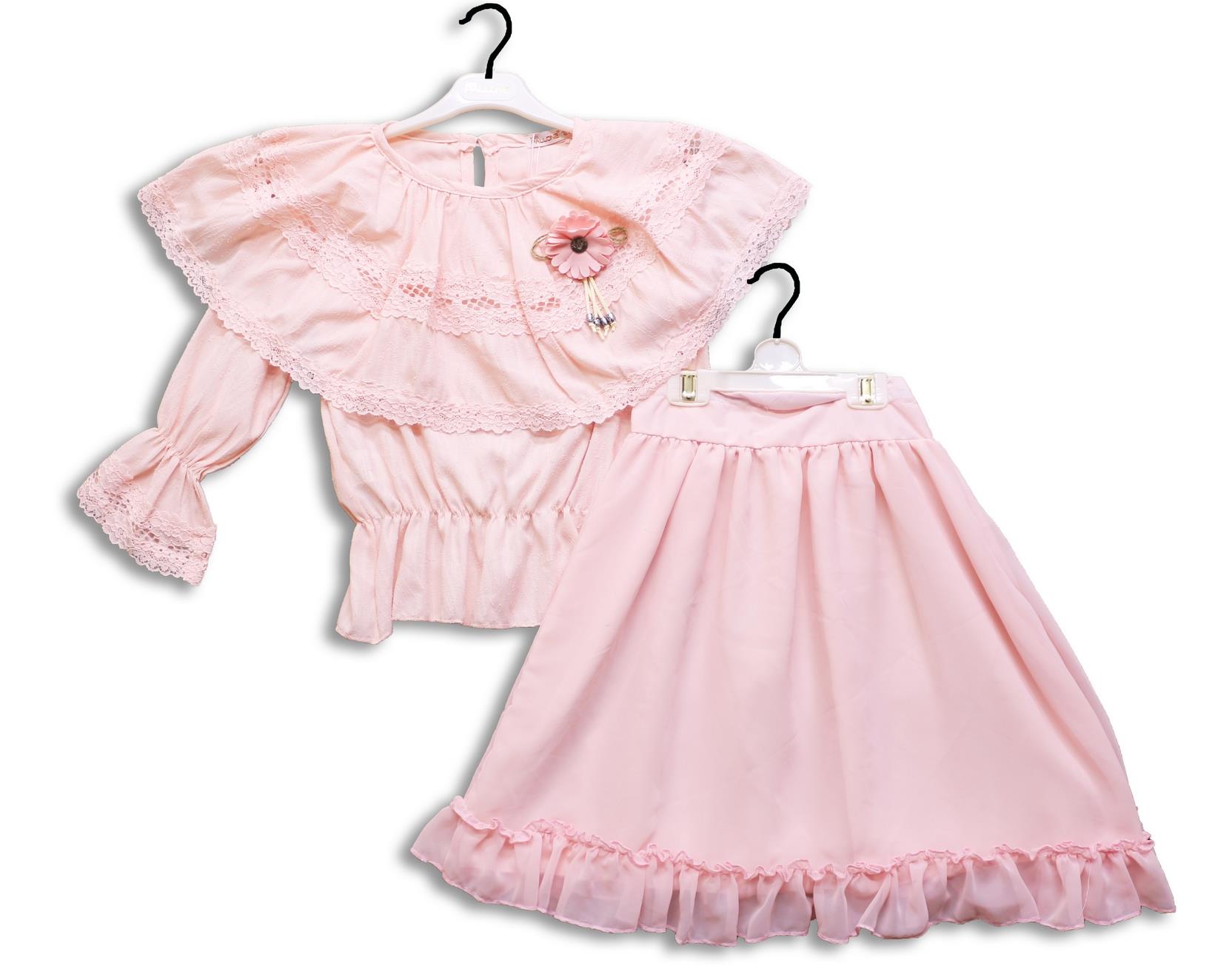 3375 оптом детские костюмы-тройки для девочек на 6-7-8-9 лет  