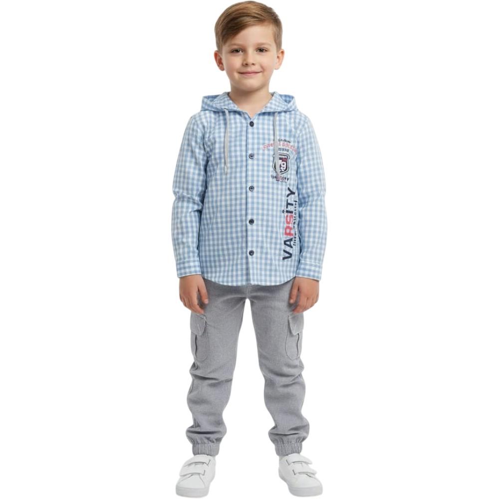 7055 оптом детские демисезонные костюмы-двойки, рубашки с брюками для мальчиков 5-6-7-8 лет