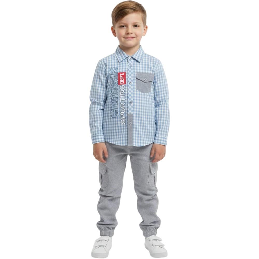 2176 оптом детские демисезонные костюмы-двойки, рубашки с брюками для мальчиков 2-3-4-5 лет