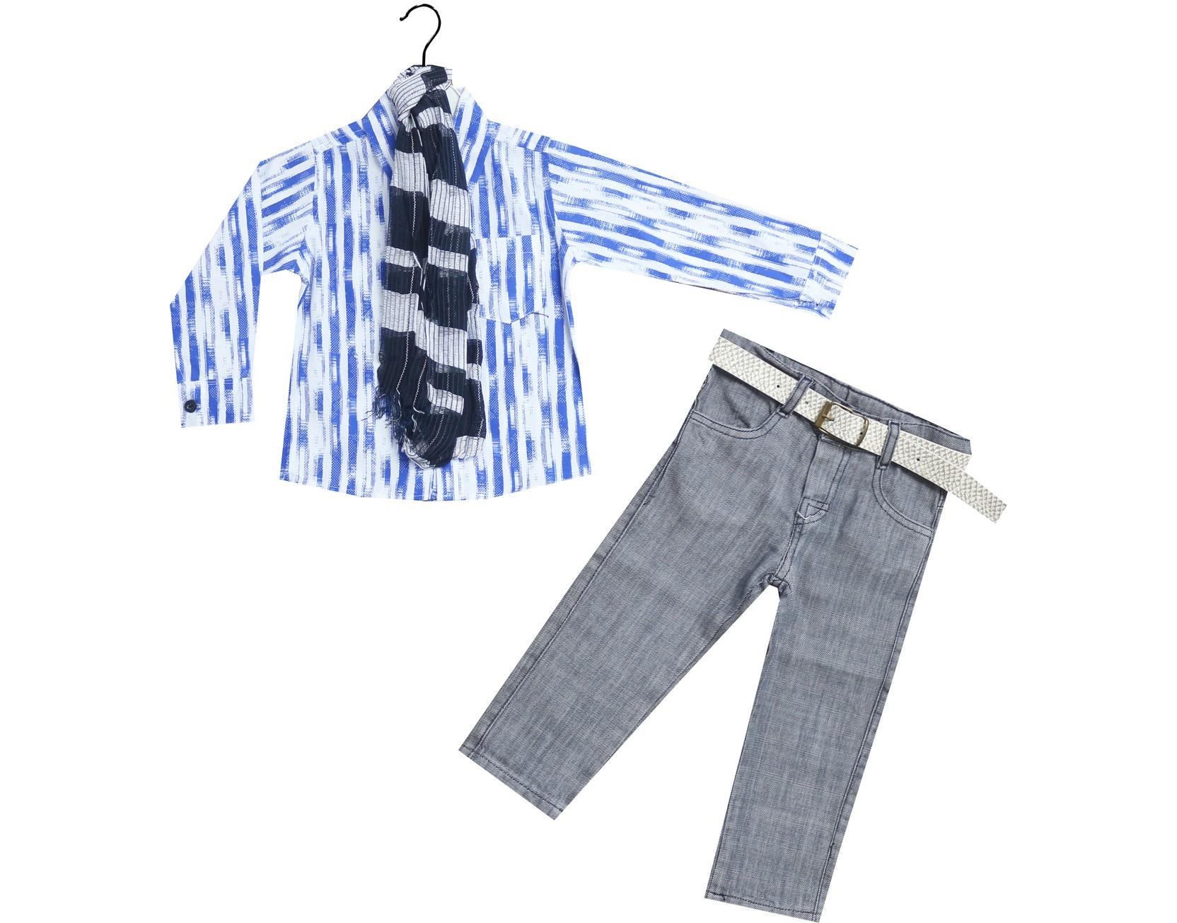 оптом детские демисезонные костюмы-двойки, рубашки с брюками для мальчиков на 1-2-3-4 лет