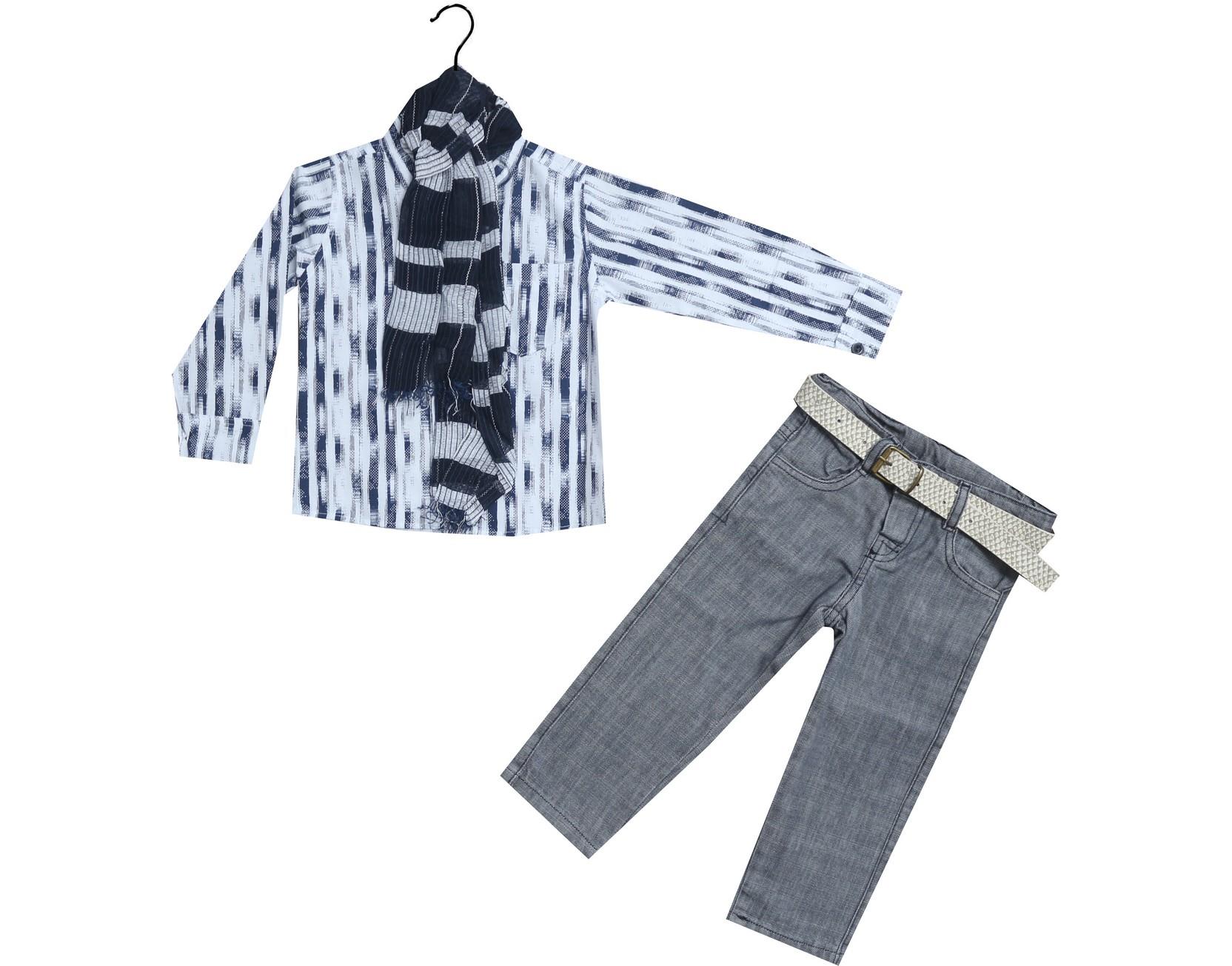 оптом детские демисезонные костюмы-двойки, рубашки с брюками для мальчиков на 1-2-3-4 лет