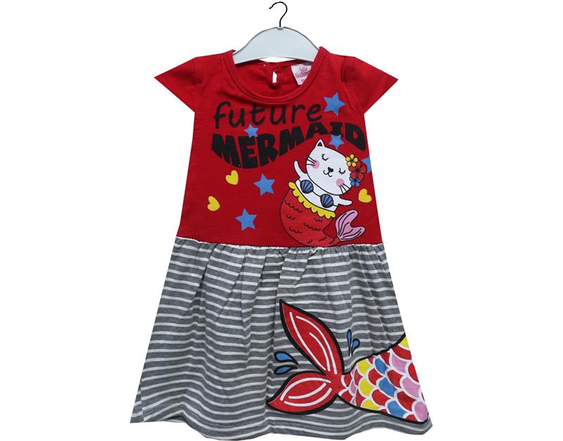 6043 toptan kız elbise 9-12-18 ay