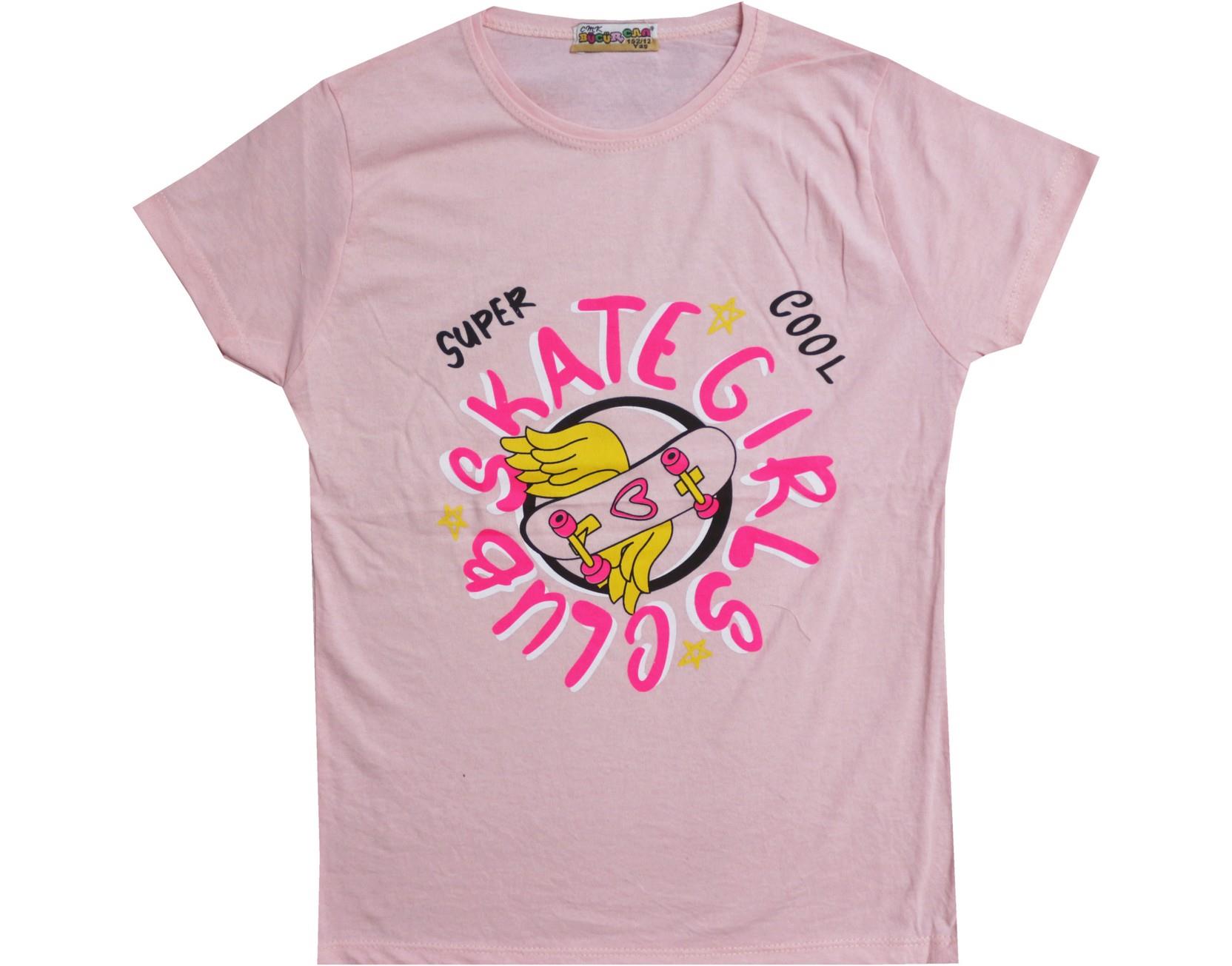 110345 оптом детские летние футболки для девочек на 8-9-10-11-12 лет