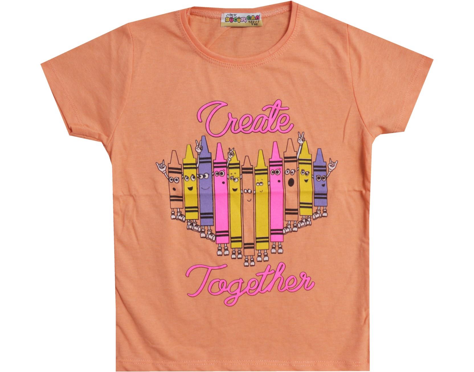 110350 оптом детские летние футболки для девочек на 3-4-5-6-7 лет