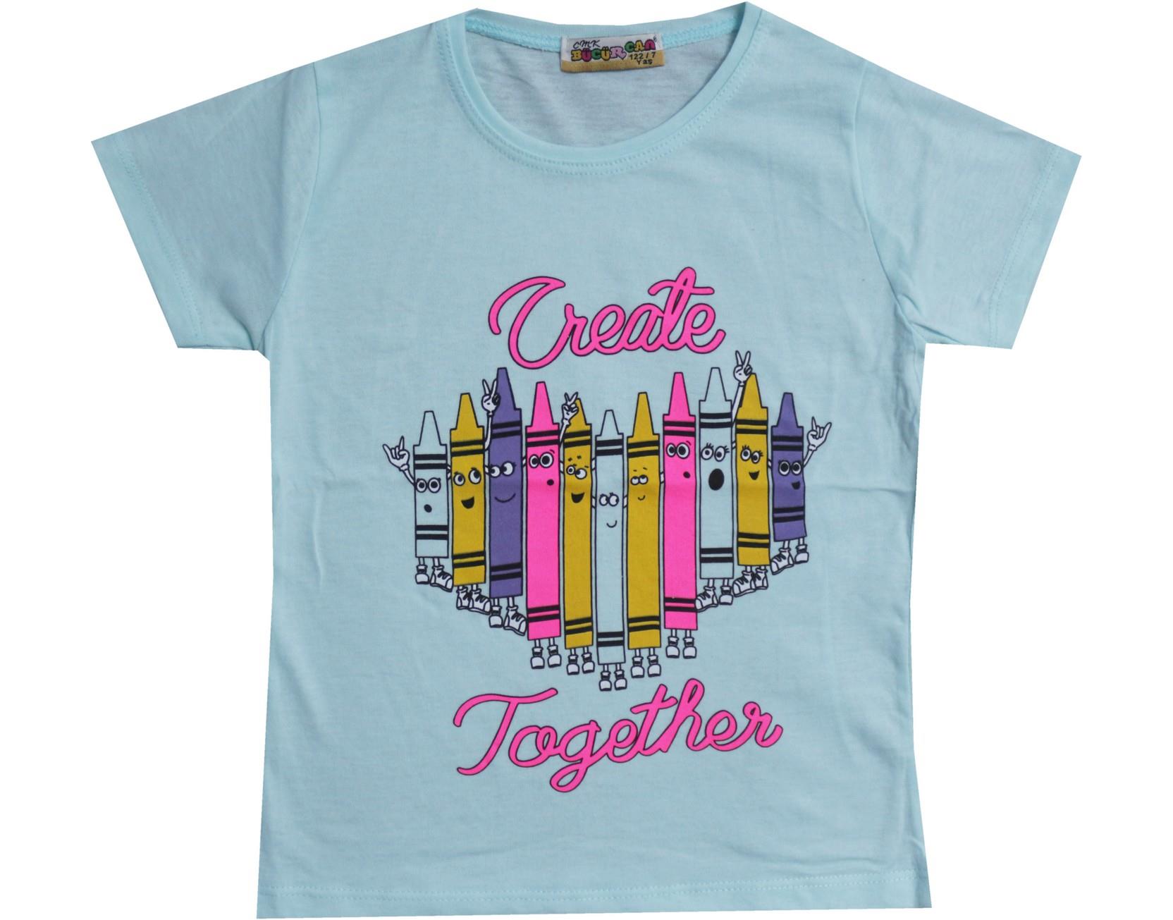 110350 оптом детские летние футболки для девочек на 3-4-5-6-7 лет