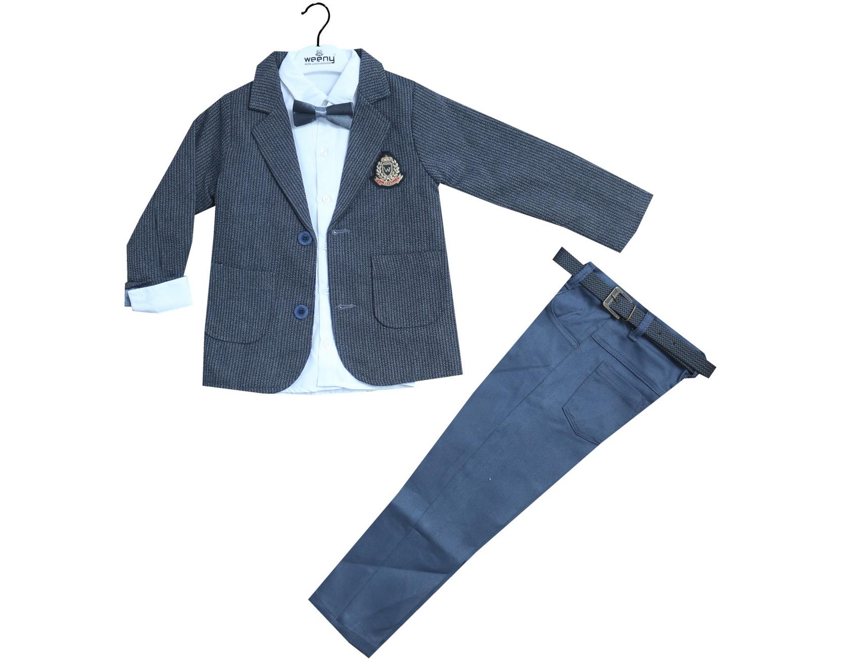 1435 оптом детские классические костюмы-тройки, пиджак+рубашки с галстуком+брюки для мальчиков на 5-6-7-8 лет