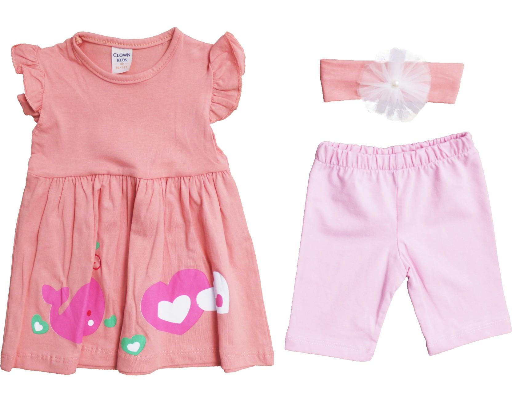 0012 оптом детские летние платья с лосинами для младенцев на 6-12-18-24 месяцев