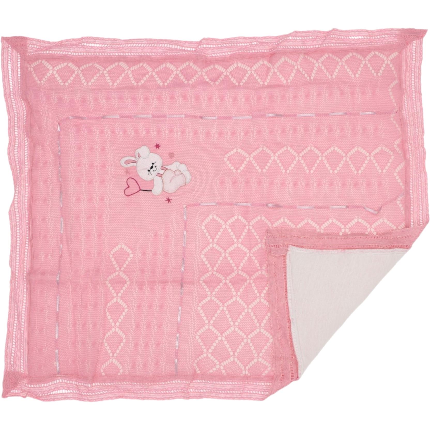571-01 organic cotton children's knitted blanket with thick lining