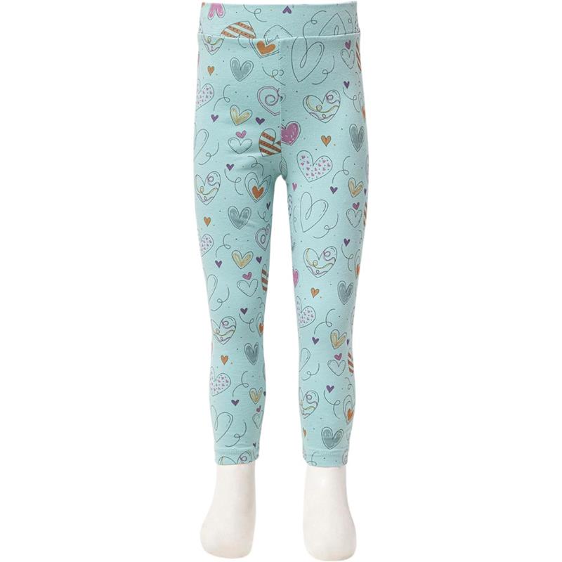 80317 toptan 9-10-11-12  yaş arası kız çocukları için kalp baskılı taytlar