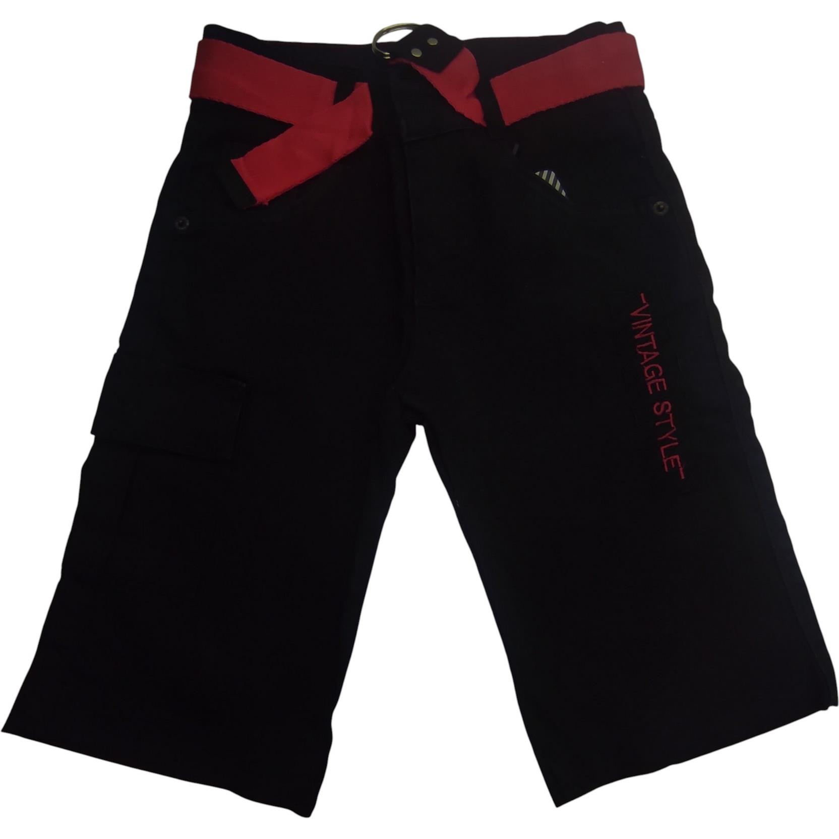 4009 toptan 3/7 yaş erkek çocuklar için yazlık kemerli kot kapri ve şortlar