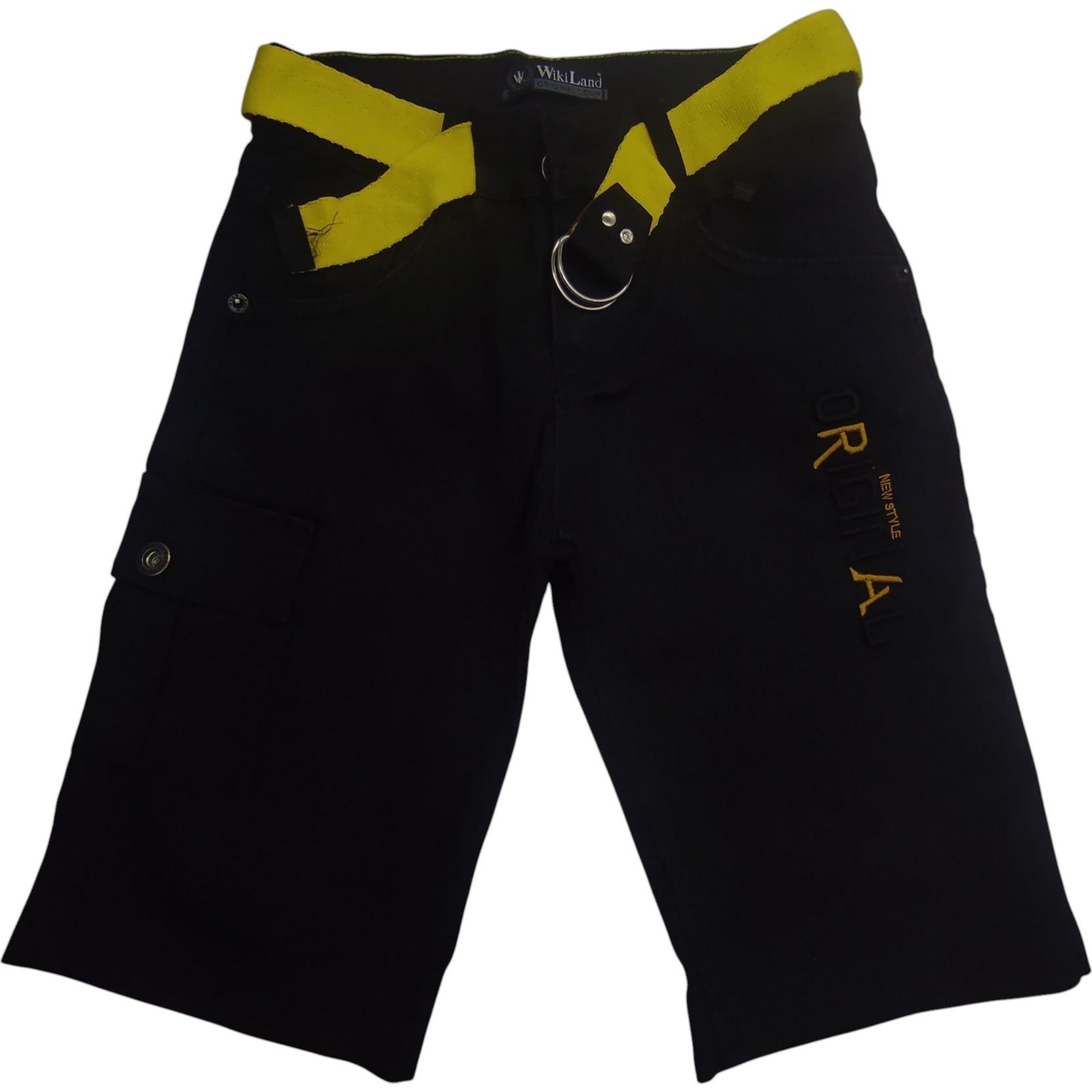 4017 الجملة الصيف الأسود الدنيم كابريس والسراويل للأولاد لمدة 3/7 سنوات