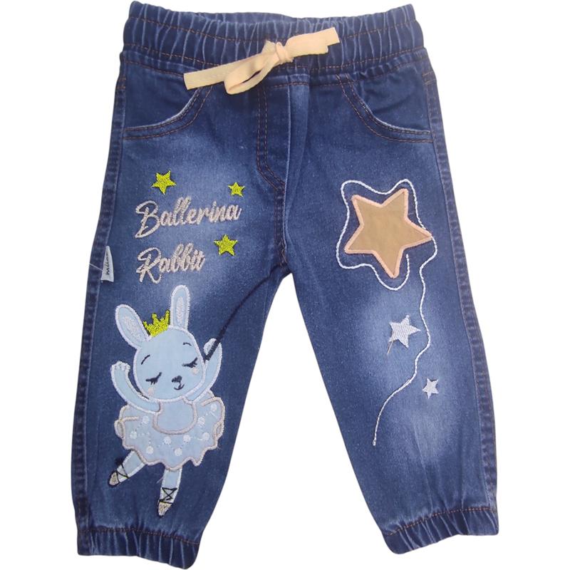 2015 toptan 6/24 aylık bebekler için  yıldız desenli kot pantolon