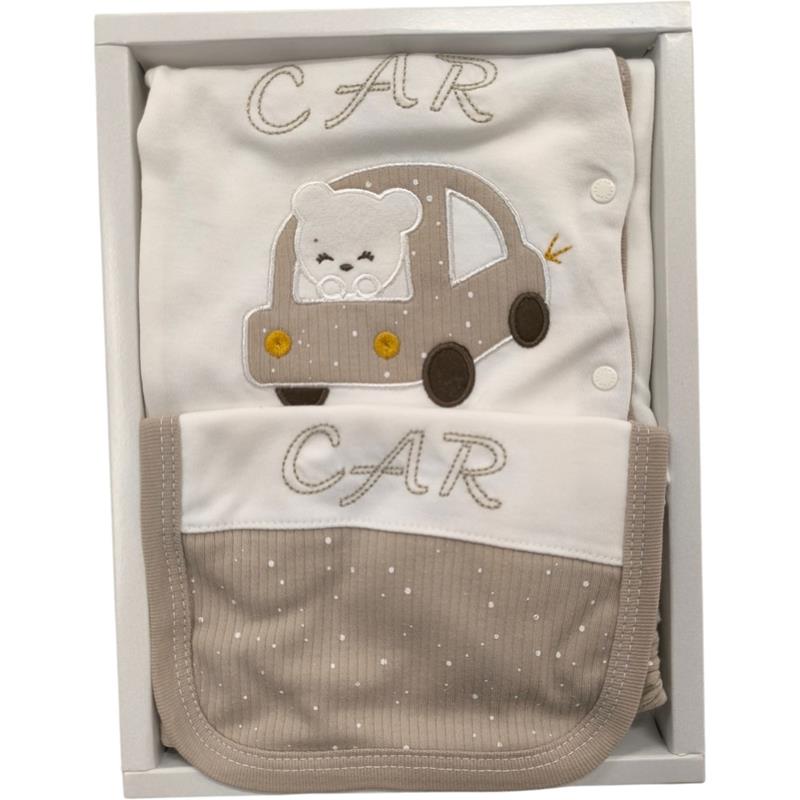 266 Wholesale five-piece gift sets with embroidered cars for newborns