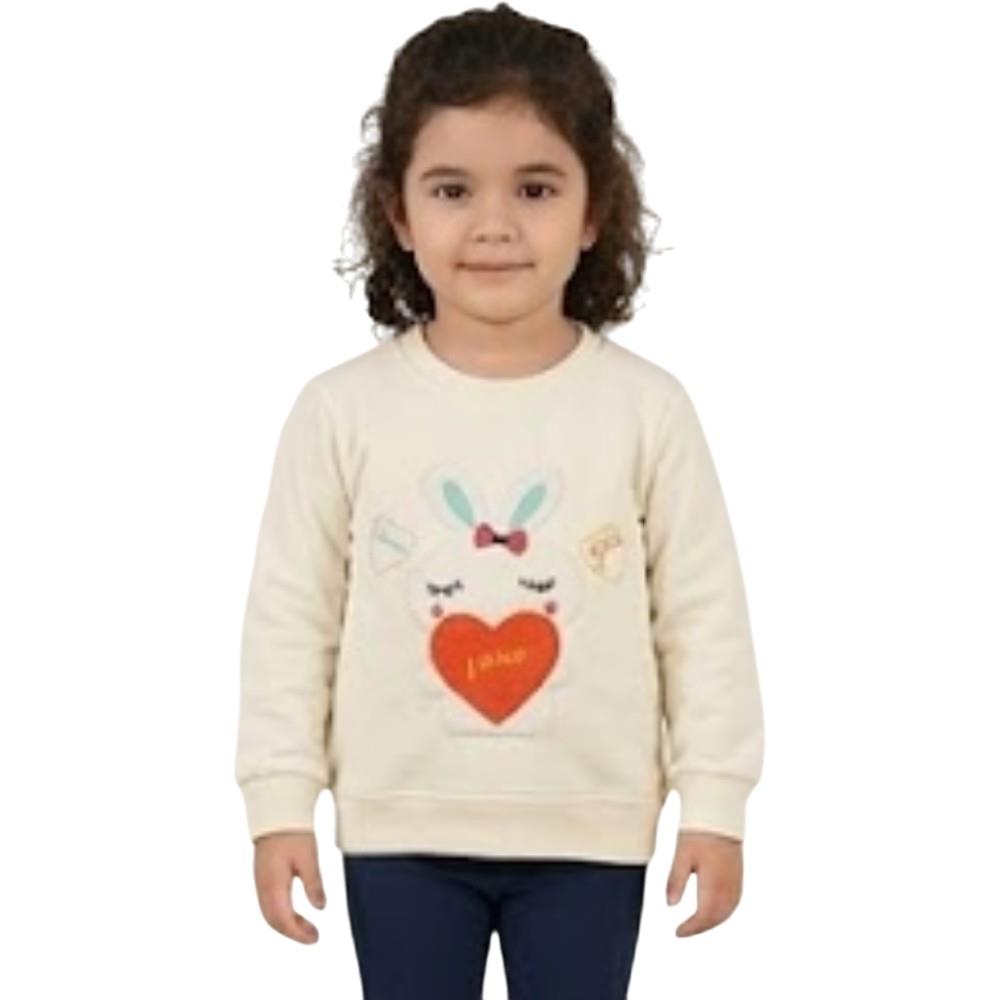 407 toptan 2-5 yaş arası kız çocuklar için çocuk mevsimlik tavşan nakışlı sweatshirt