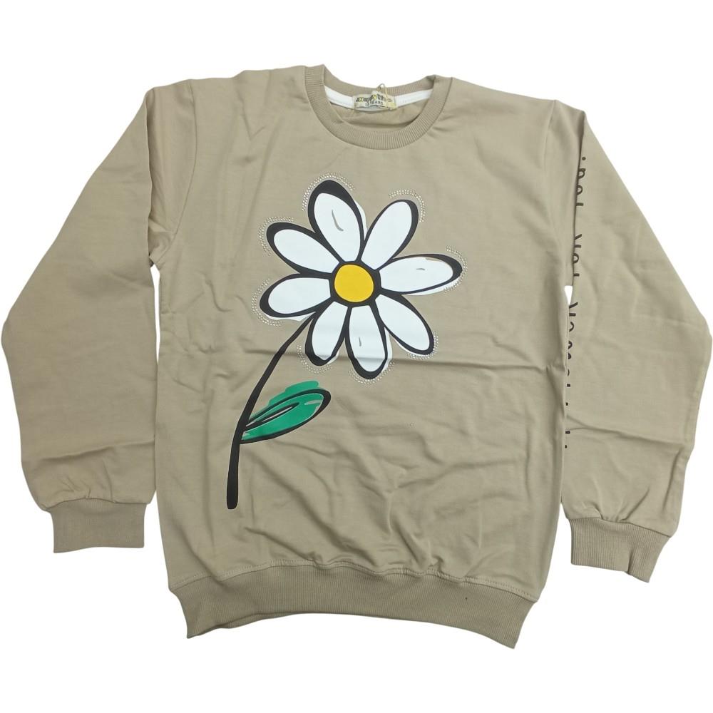 3091 SWEAT 9-10-11-12 YAŞ PAPATYA