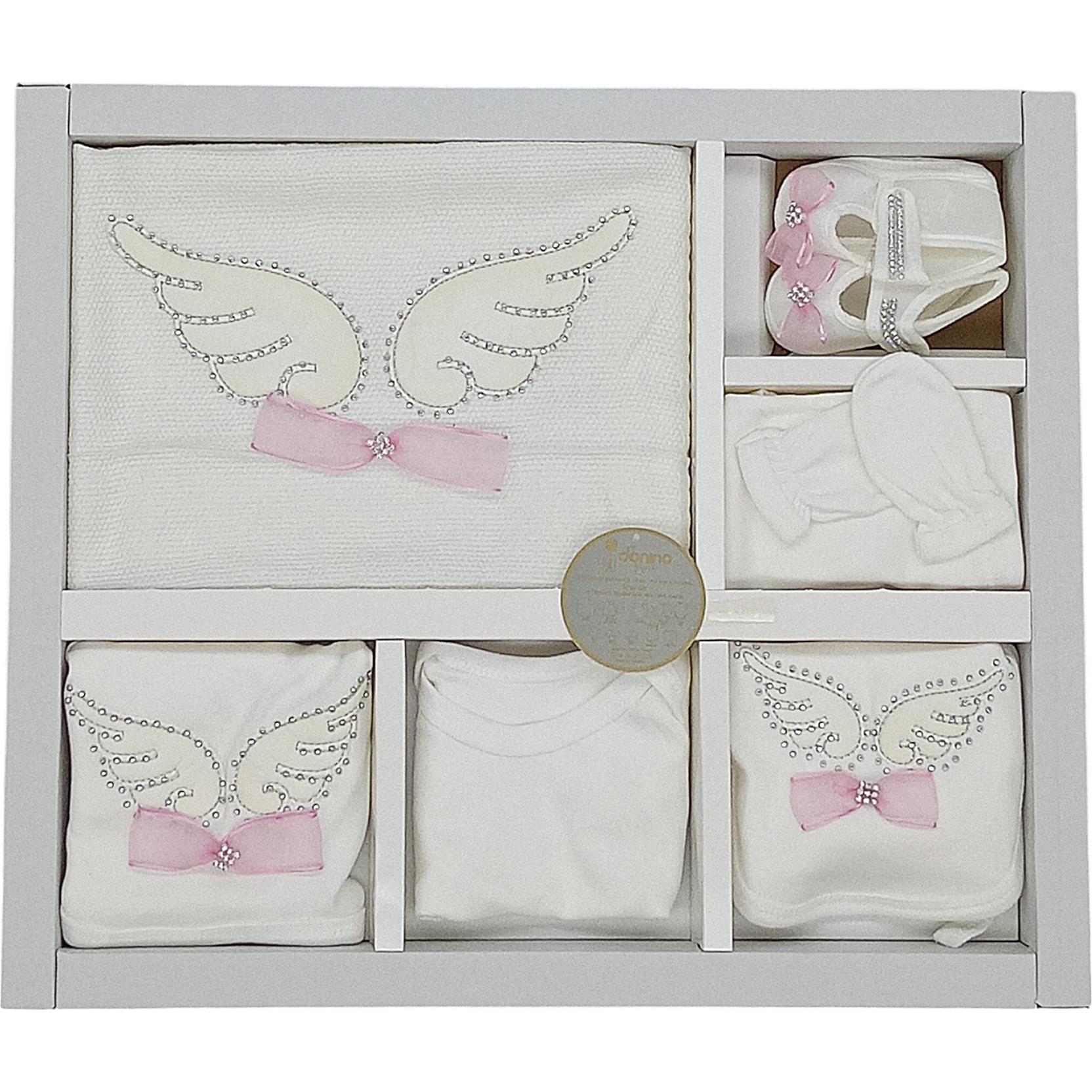 20233 طقم صندوق تطريز جناح لحديثي الولادة بالجملة - 10 قطع في صندوق