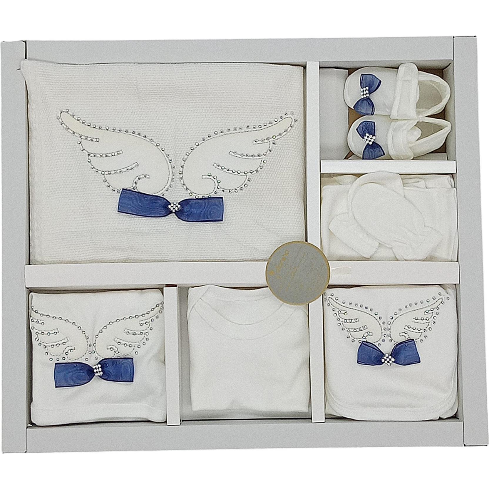 20233 طقم صندوق تطريز جناح لحديثي الولادة بالجملة - 10 قطع في صندوق