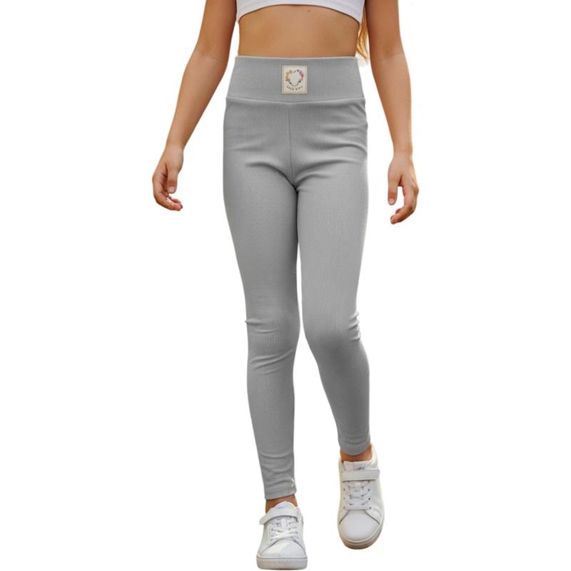 80356 toptan 9-12 yaş kız çocukları için yüksek bel taytlar