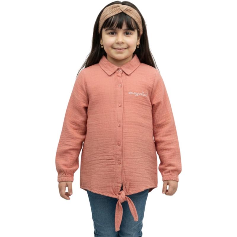 11382 toptan 9-12 yaş arası kız çocuklar için mevsimlik gömlek