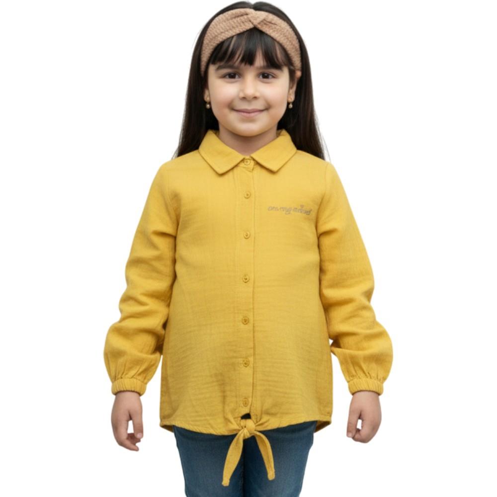 11382 toptan 9-12 yaş arası kız çocuklar için mevsimlik gömlek