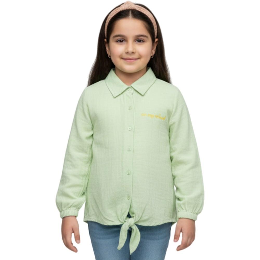 11382 toptan 9-12 yaş arası kız çocuklar için mevsimlik gömlek