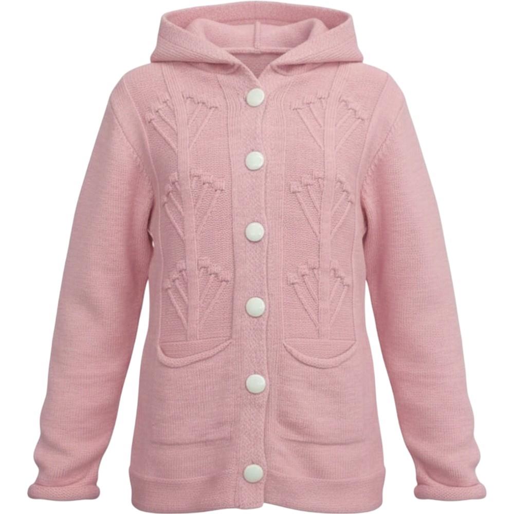 Wholesale children's demi-season knitted sweatshirts with hoods for girls aged 9-10-11-12 years