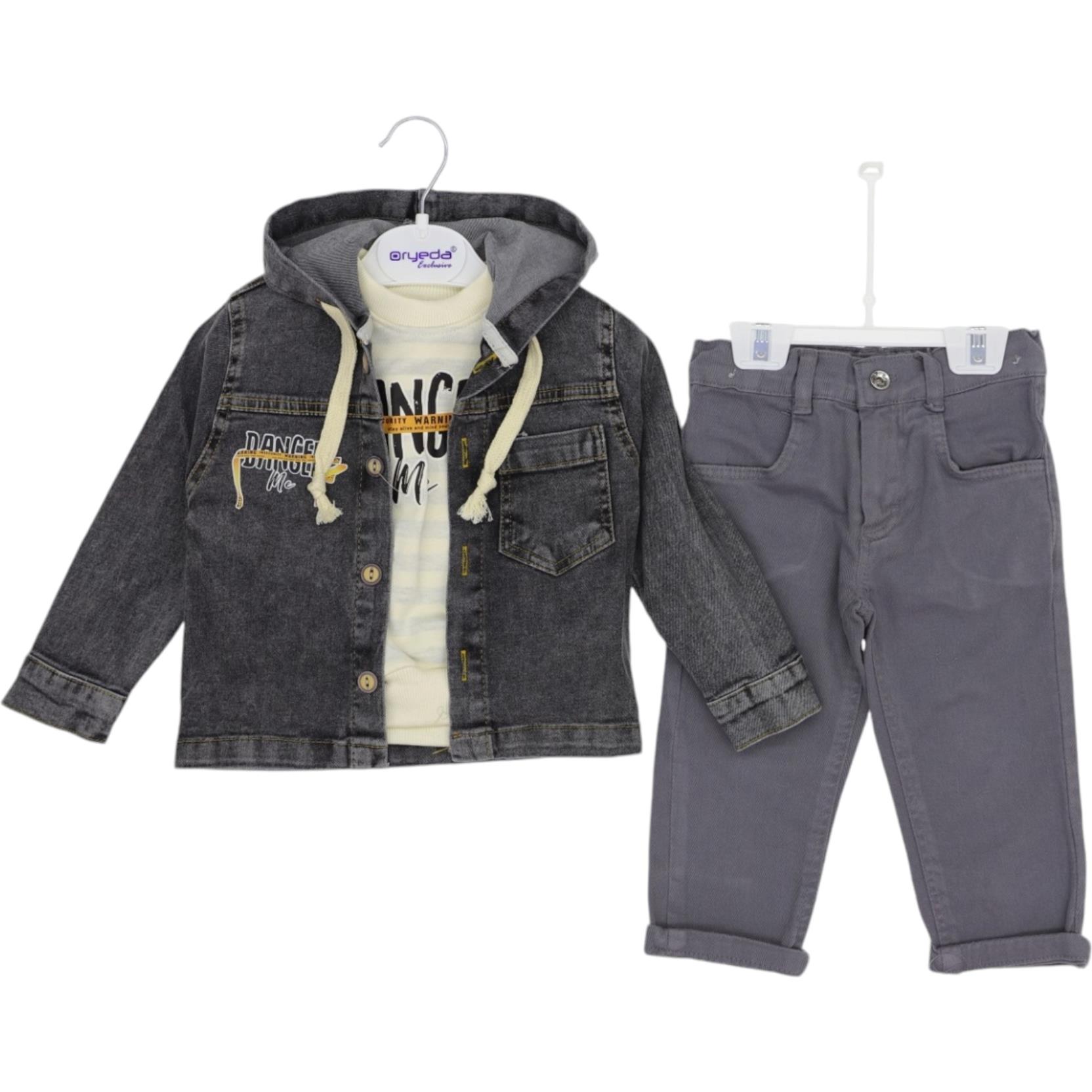 2702 بدلة جينز ولادي جملة 2/5 سنة