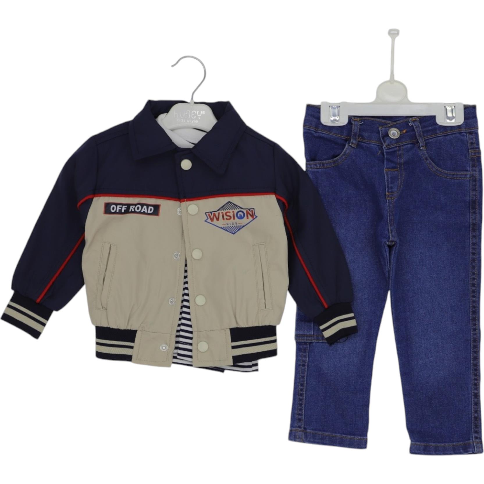 1482 yeni model çocuk kot takım toptan imalatçı firmalar 1/4 yaş