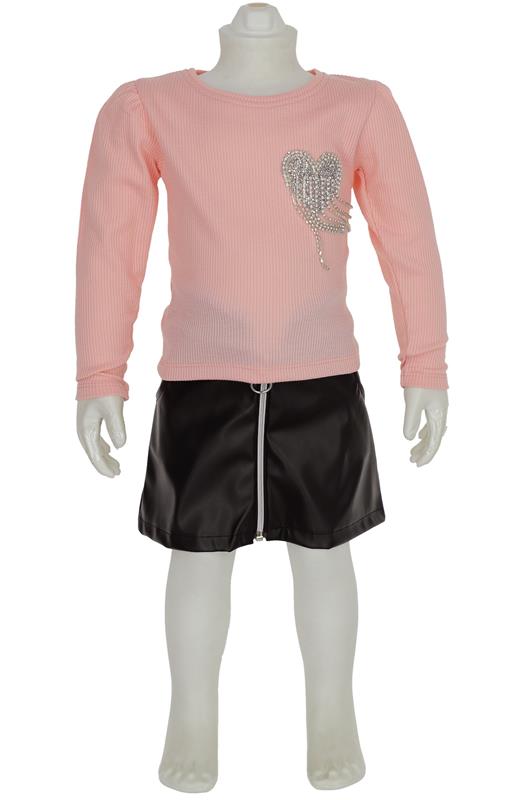 6233 etekli kız çocuk takım toptan 2/5 yaş