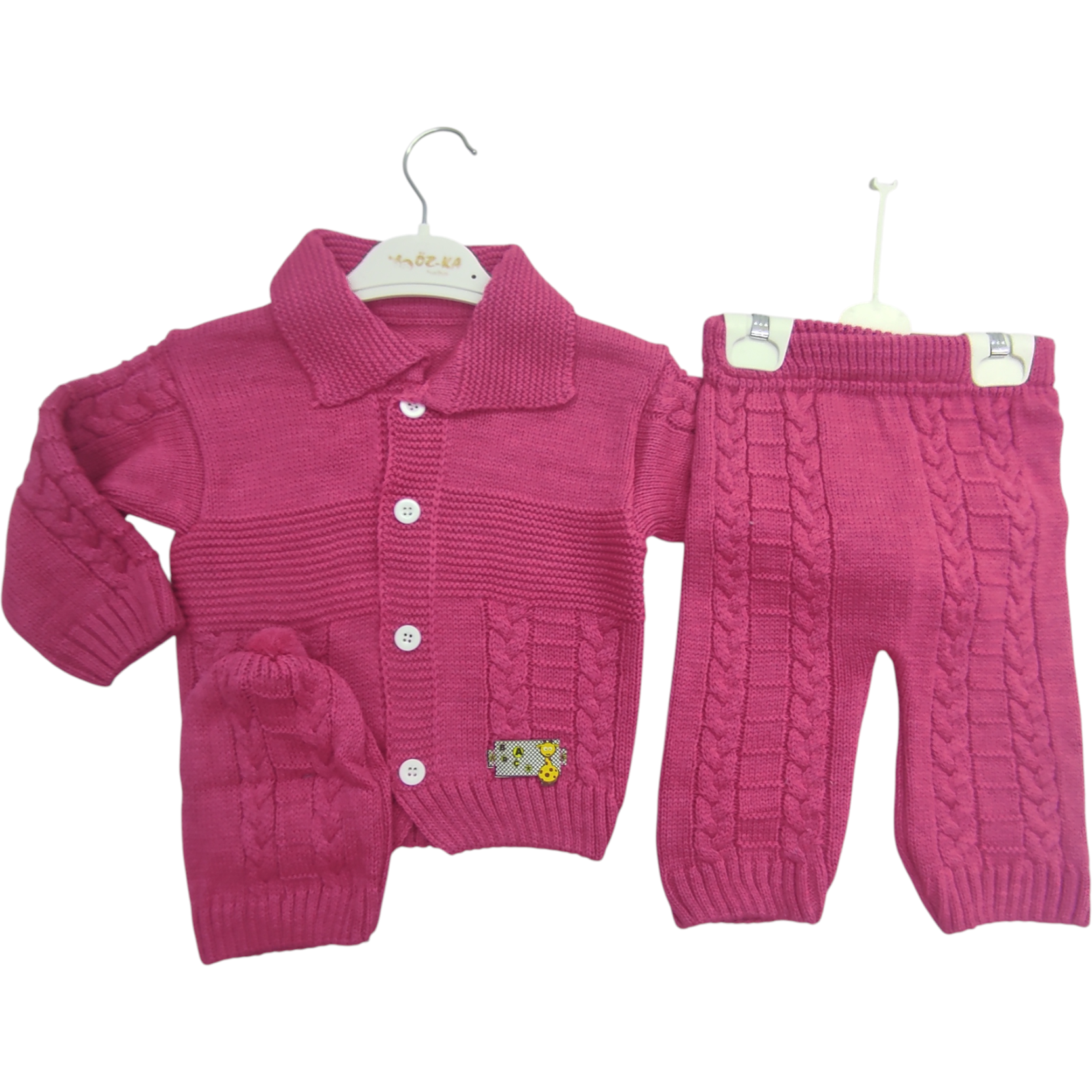 3003 الجملة الربيع والخريف محبوك قطعتين دعوى مع قبعة للأطفال الذين تتراوح أعمارهم بين 3-6-9 أشهر