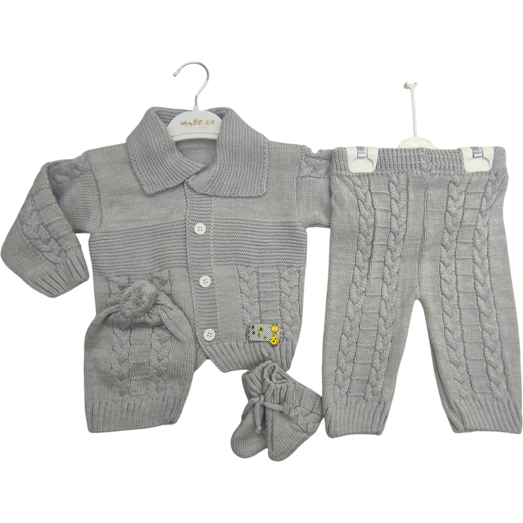 3003 الجملة الربيع والخريف محبوك قطعتين دعوى مع قبعة للأطفال الذين تتراوح أعمارهم بين 3-6-9 أشهر