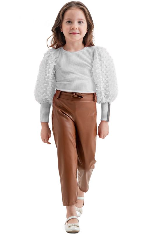 0760 uzun kol lüks bluz pantolon kız çocuk giyim toptan 6/9 yaş