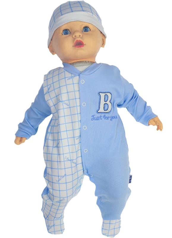 1308 şapkalı bebek tulum modelleri toptan 3-6-9 ay