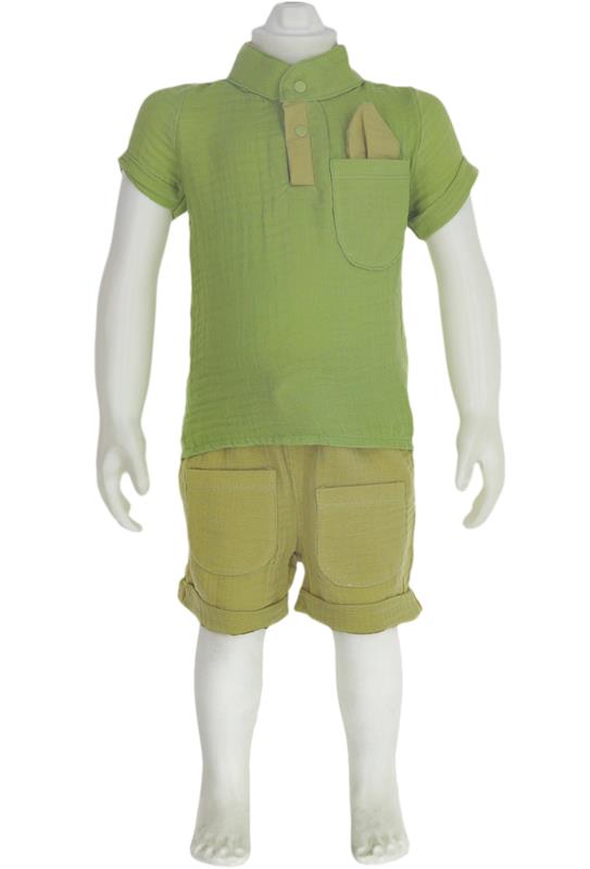 40784 yazlık erkek bebek takımlar toptan 9/24 ay