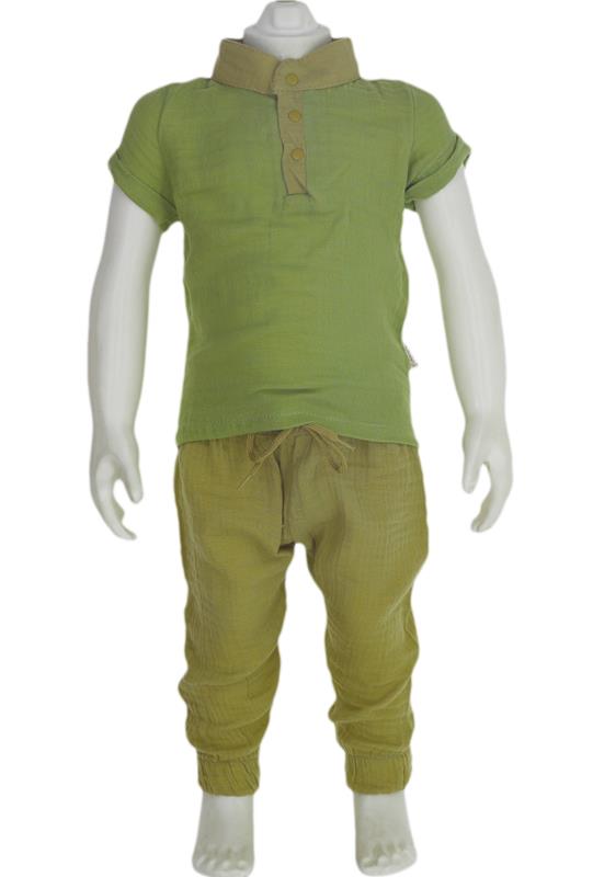 40772 hakim yaka yazlık erkek bebek giyim toptan 9/24 ay