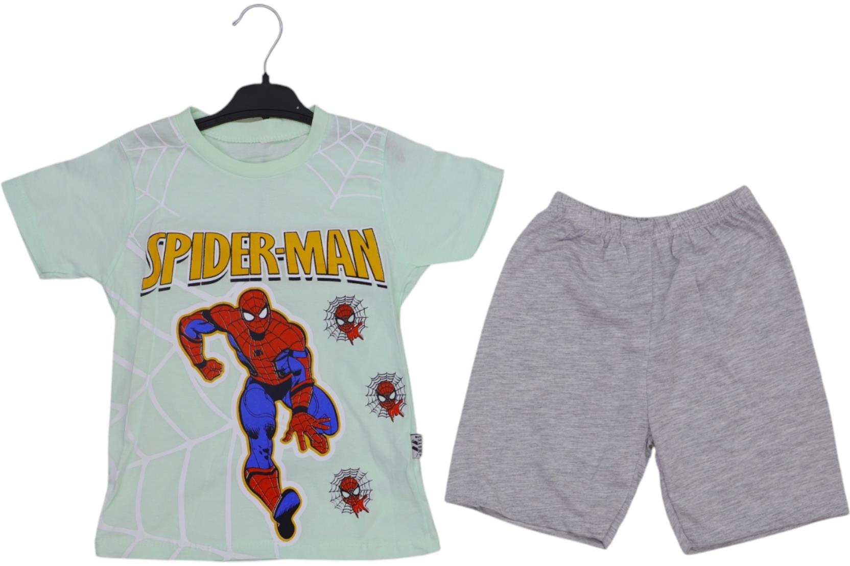 4772 spiderman printed summer kids clothes wholesale 7/10 age spaydırmen