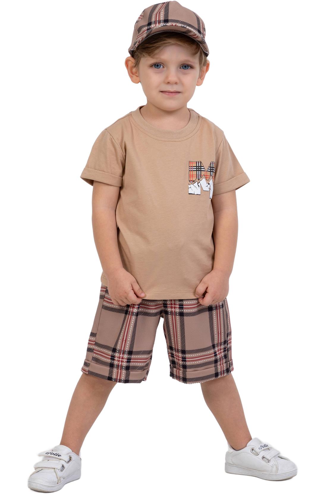 40792 burbery tarz yazlık erkek çocuk giyim toptan 2/5 yaş