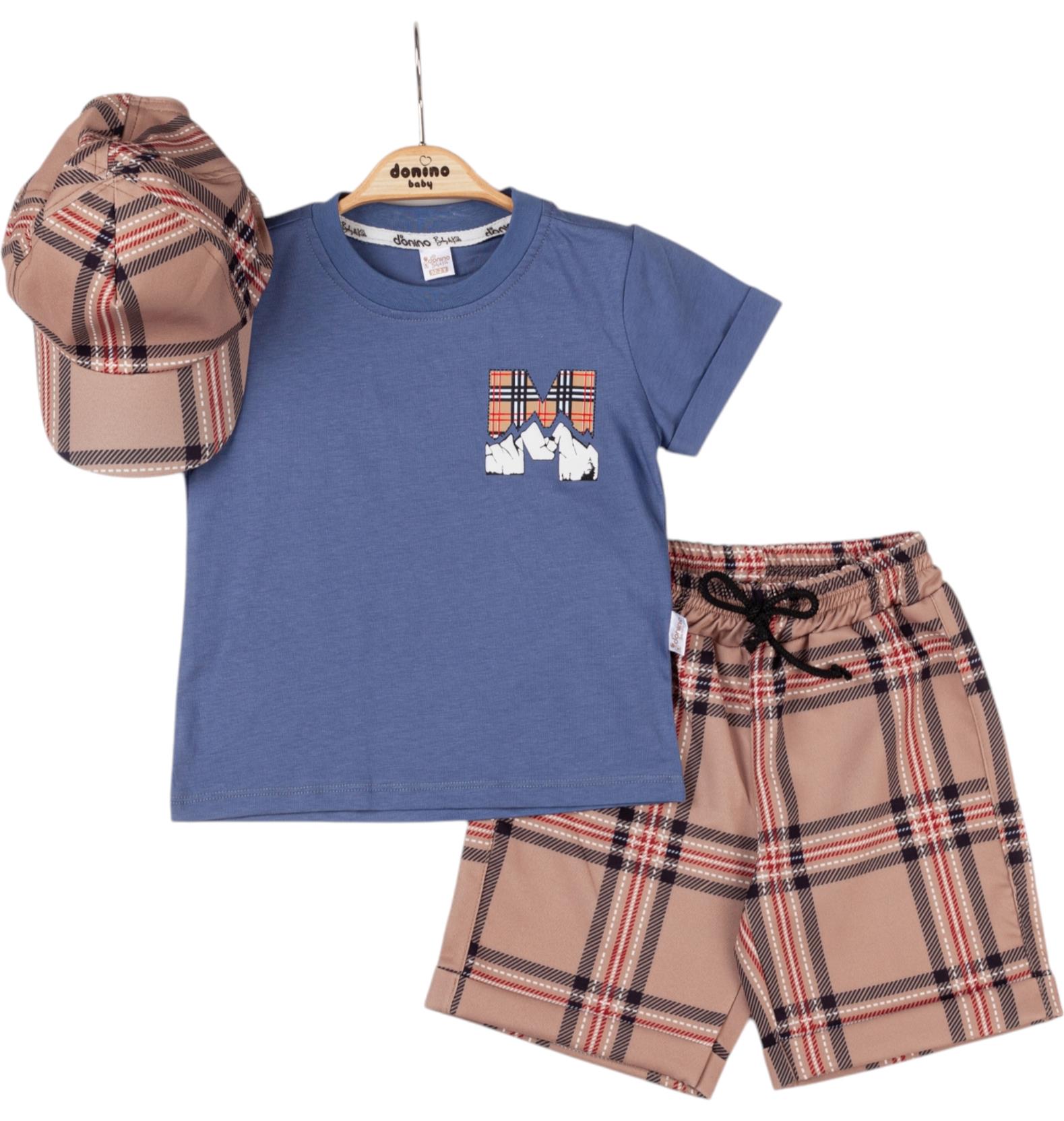 40792 burbery tarz yazlık erkek çocuk giyim toptan 2/5 yaş