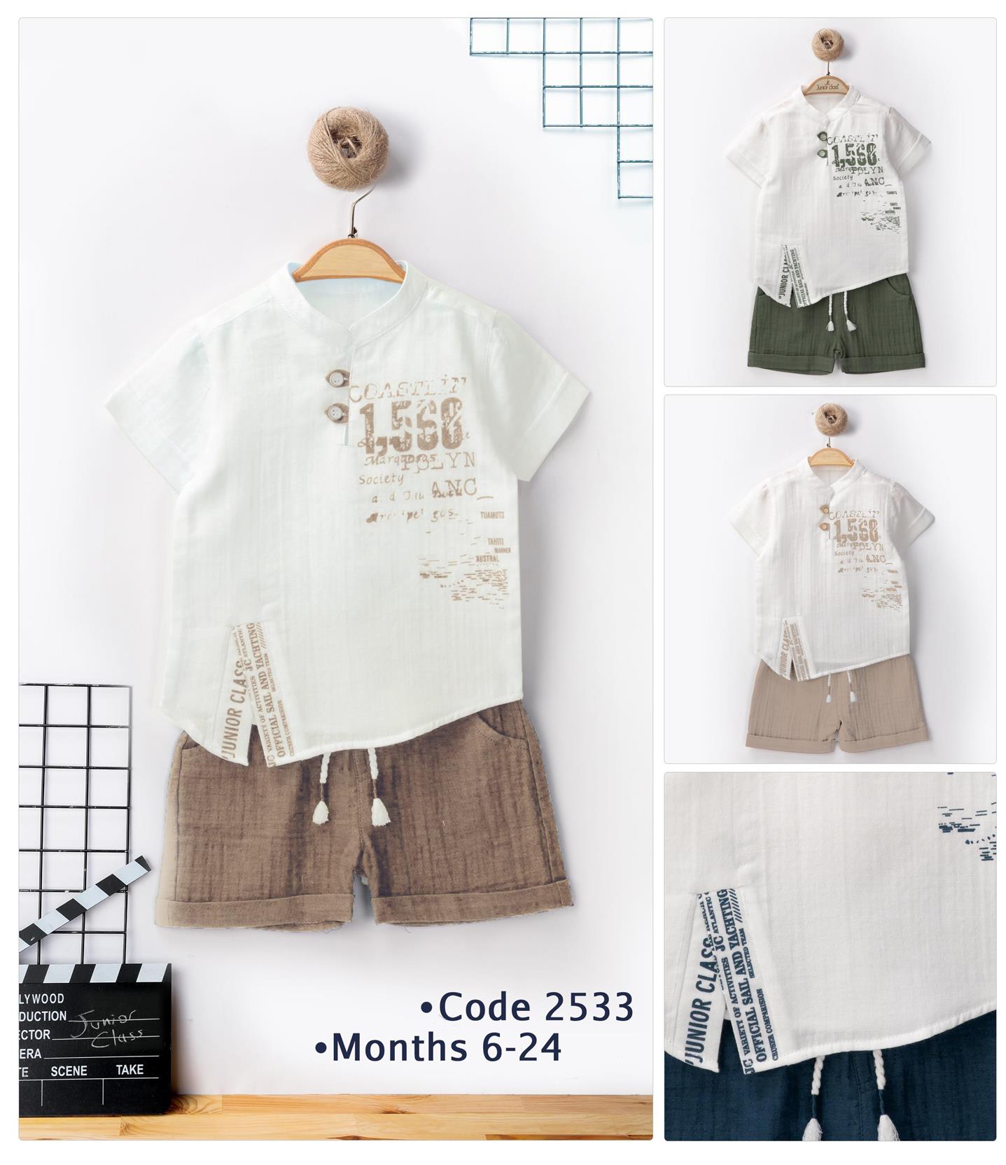 2533 оптом детские летние костюмы двойки для младенцев на 9/24 месяцев