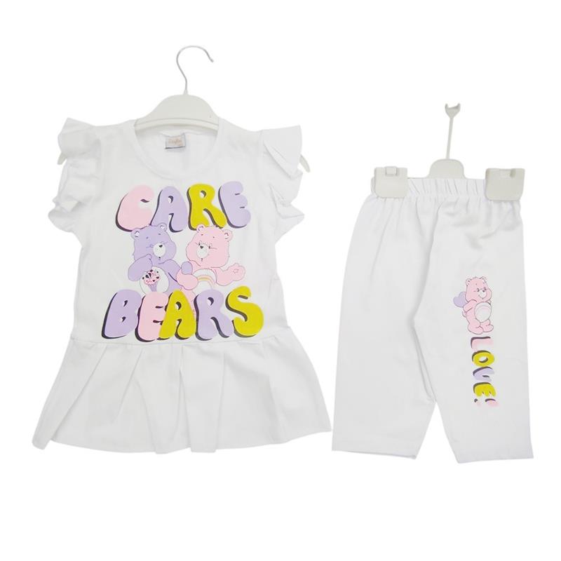 3/10 yaş arası kızlar için farklı baskılı toptan çocuk yazlık ikili takım