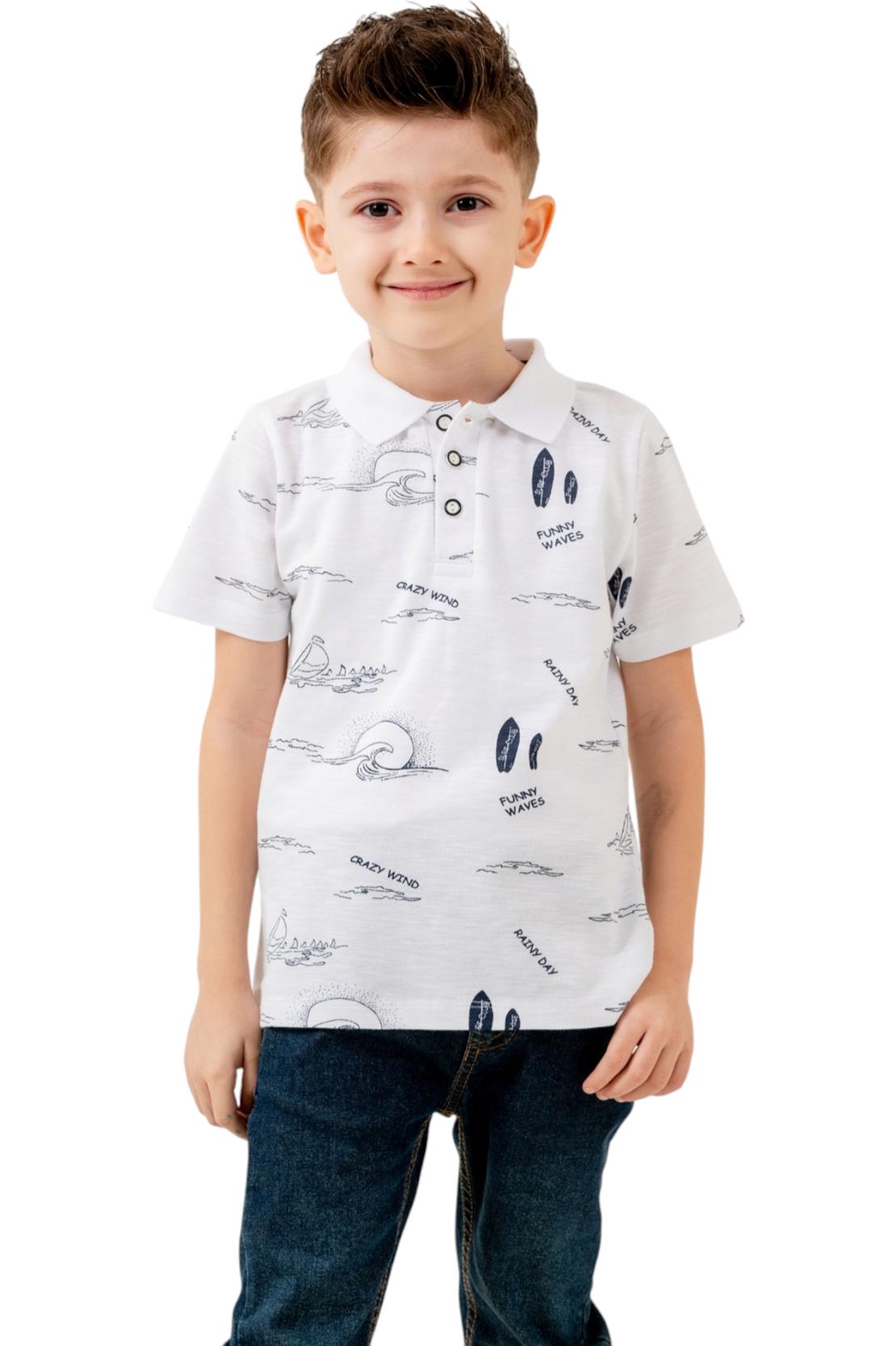 12368 оптом детские летние футболки с поло воротником 5/8 лет