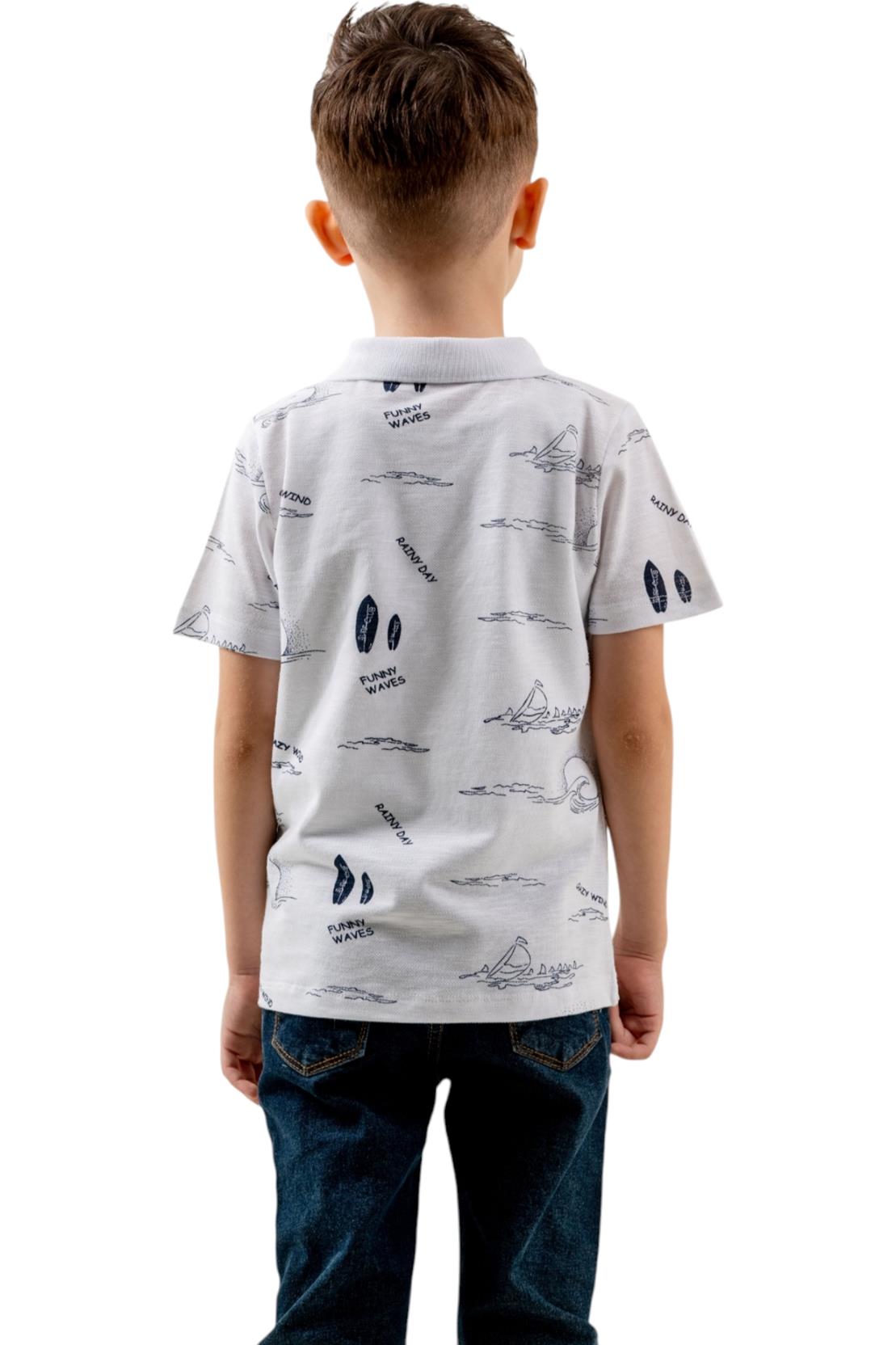 12368 оптом детские летние футболки с поло воротником 5/8 лет