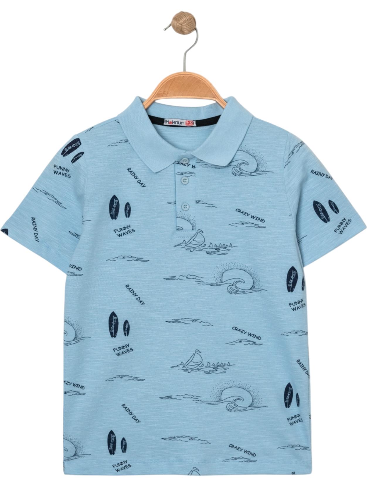 12368 оптом детские летние футболки с поло воротником 5/8 лет