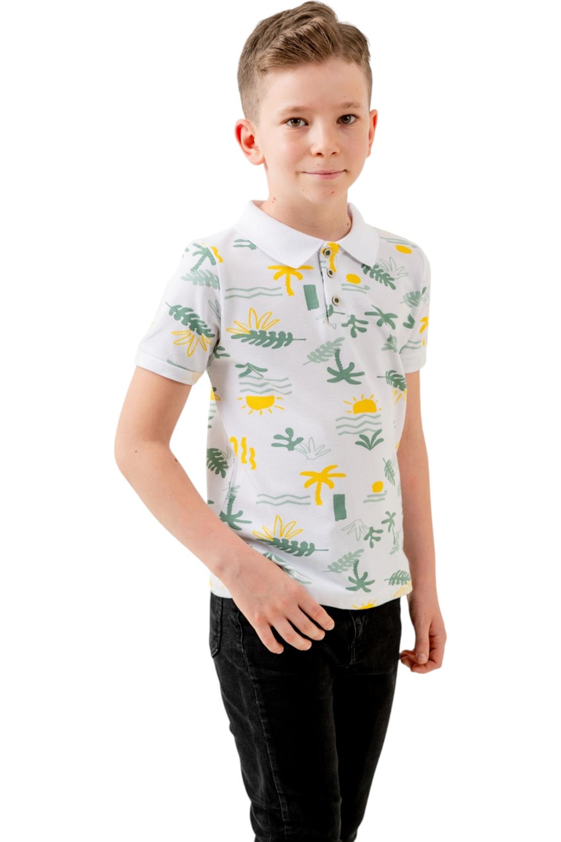 12131 оптом детские летние футболки с поло воротником для мальчиков на 9/12 лет