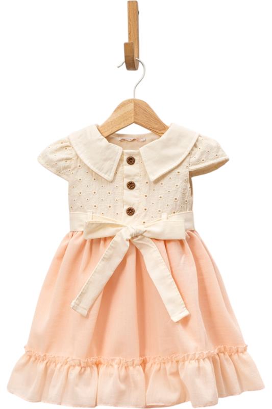 5502 kaliteli yazlık kız çocuk elbiseler toptan 1/4 yaş