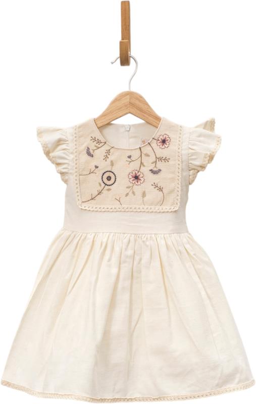5505 nakışlı yazlık kız elbiseler toptan 2/5 yaş
